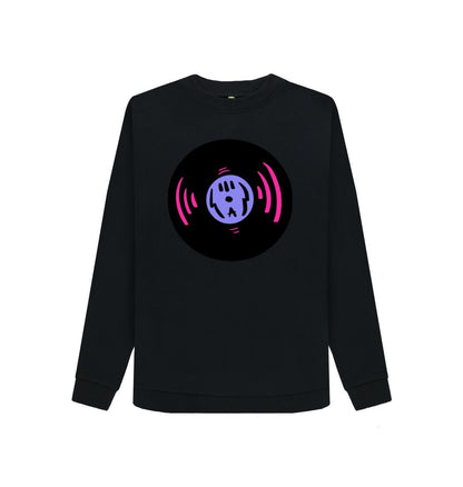 Black Women's Record Graphic Sweatshirt