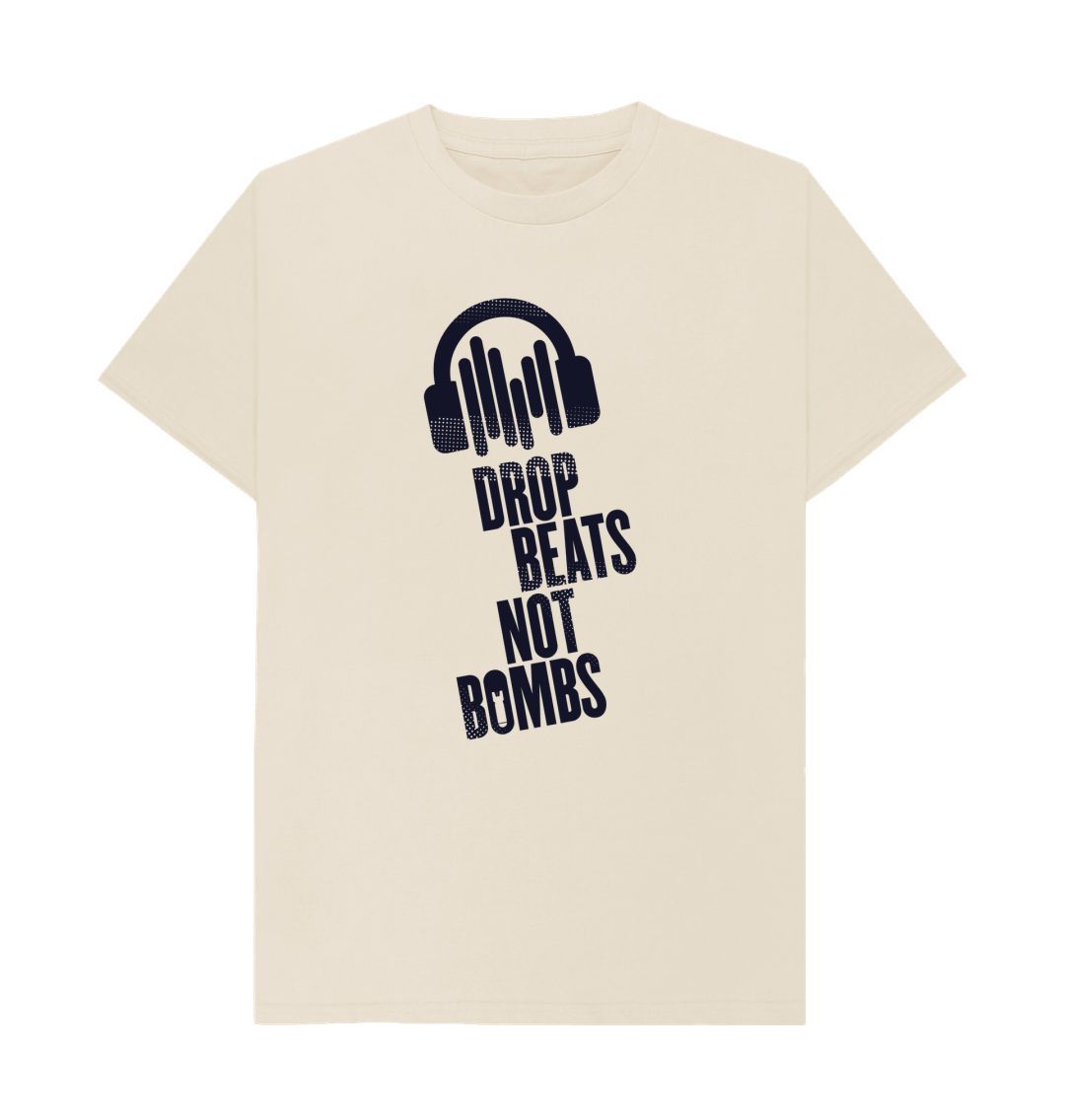 Oat Drop Beats Not Bombs Sound Shirts Navy Logo T-Shirt