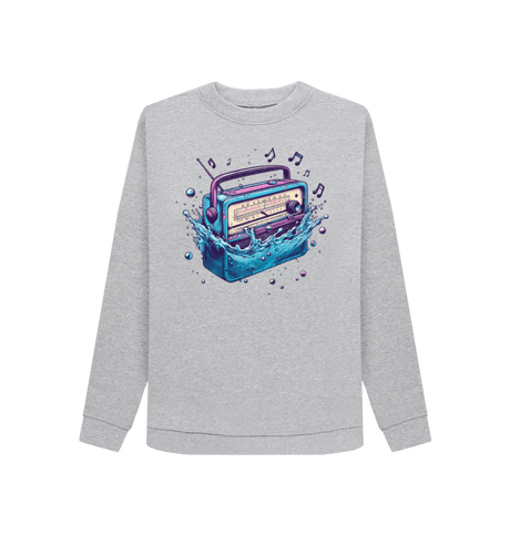 Light Heather Printed Sweater Front