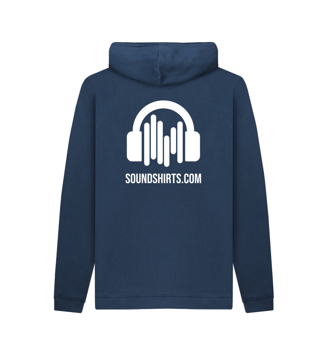 Navy Printed Hoody Back