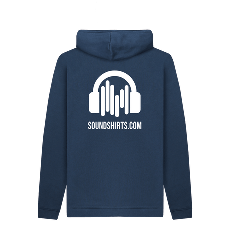 Navy Printed Hoody Back