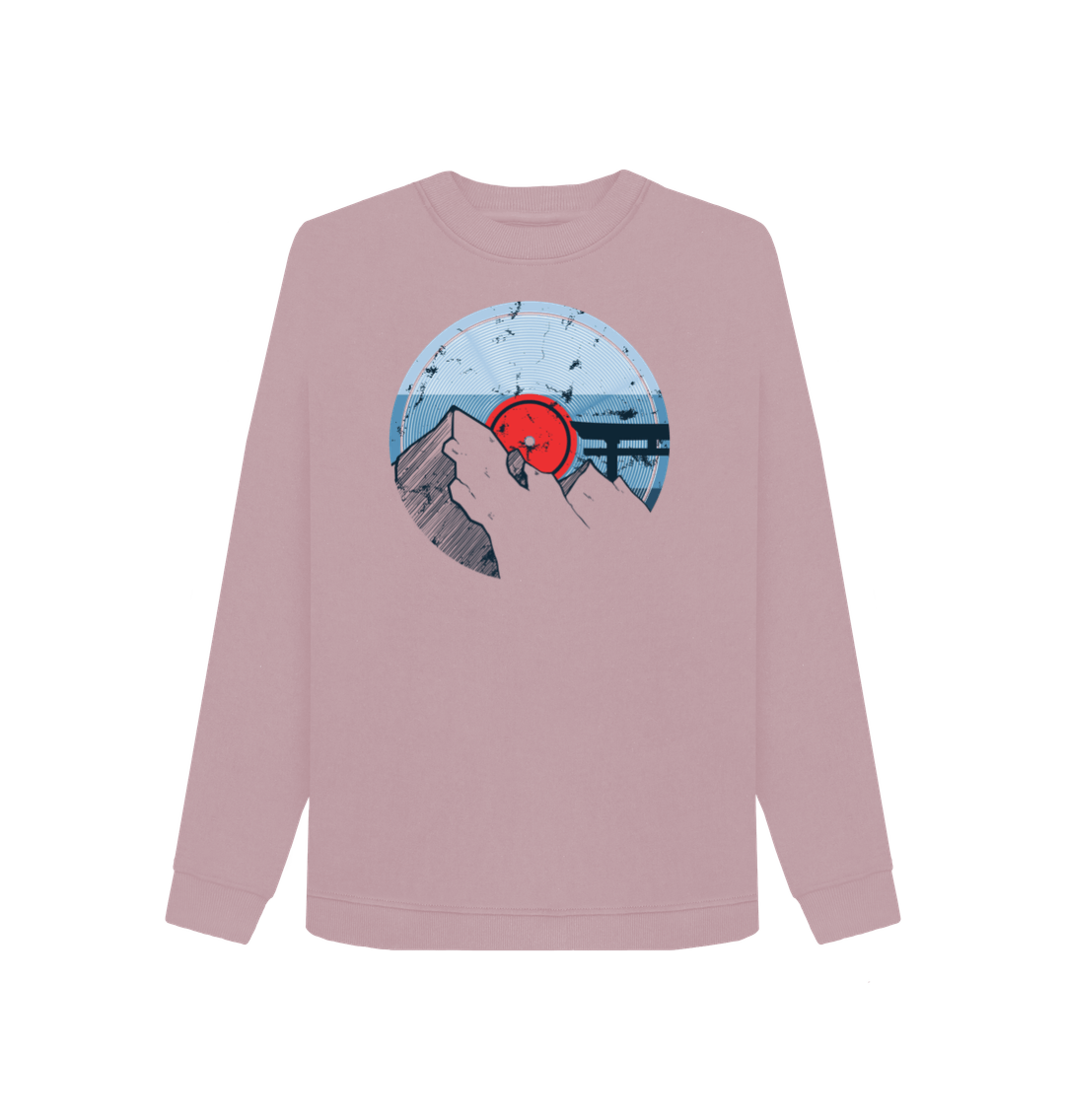 Mauve Printed Sweater Front