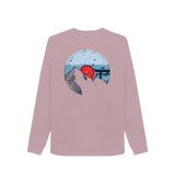 Mauve Printed Sweater Front