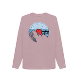 Mauve Womens Vinyl Record Mountain Sweatshirt