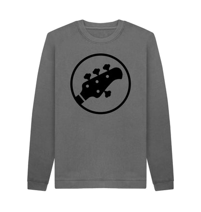 Slate Grey Mens Stingray Guitar Head Sweatshirt