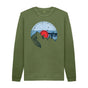 Khaki Mens Vinyl Record Mountain Sweatshirt