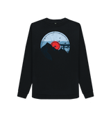 Black Printed Sweater Front