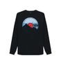 Black Womens Vinyl Record Mountain Sweatshirt