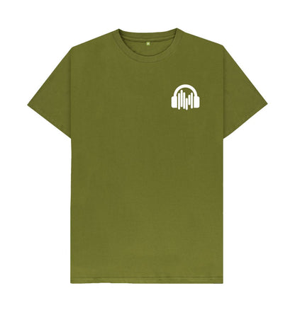 Moss Green White SoundShirts Logo T-Shirt w\/ pocket style print