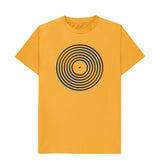 Mustard Vinyl Record Outline T-Shirt