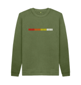 Khaki Printed Sweater Front