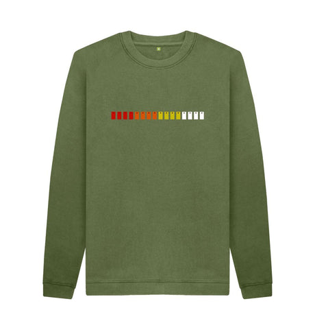 Khaki Mens TR-808 Simple Pad Sweater