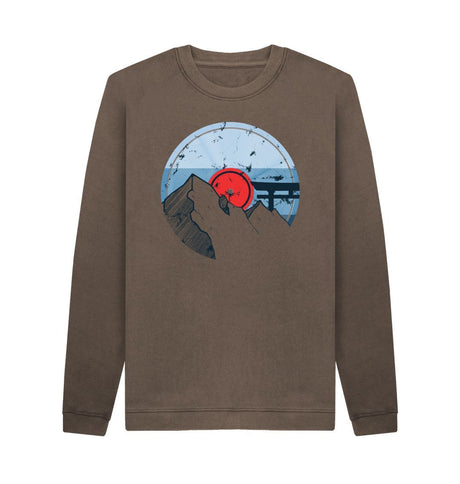 Chocolate Mens Vinyl Record Mountain Sweatshirt