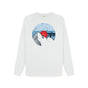 White Womens Vinyl Record Mountain Sweatshirt