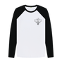 Black-White Combined Clef Heart Symbol Graphic Mens Baseball Shirt