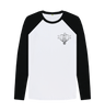 Black-White Combined Clef Heart Symbol Graphic Mens Baseball Shirt