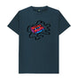 Denim Blue Marker Pen Cassette Illustration T-Shirt
