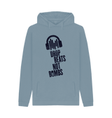 Stone Blue Printed Hoody Front