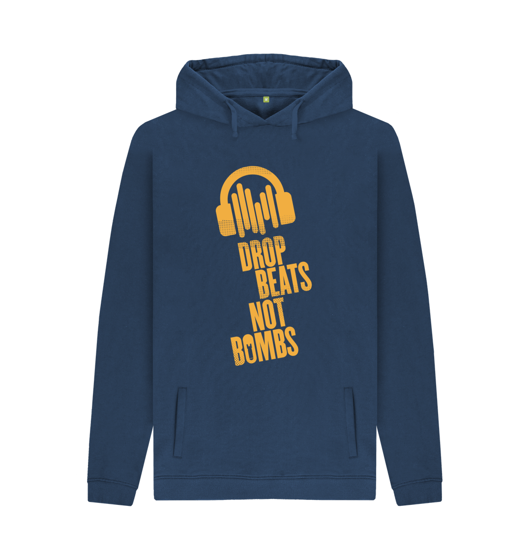 Navy Printed Hoody Front