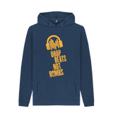 Navy Printed Hoody Front