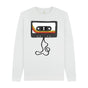 White Mens Unwound Cassette Graphic Sweatshirt