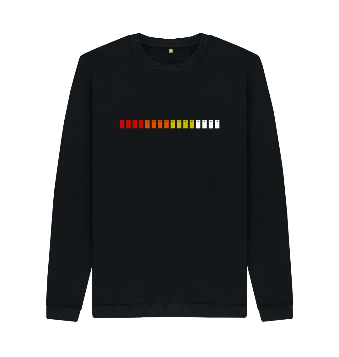 Black Printed Sweater Front