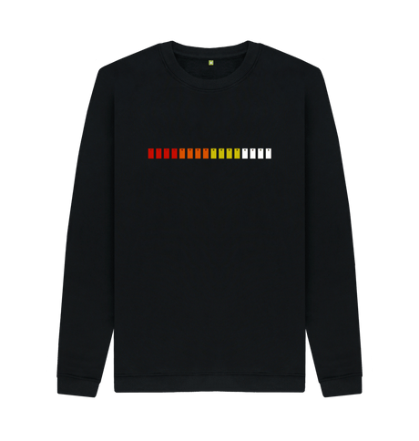 Black Printed Sweater Front