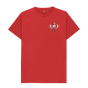 Red Combined Clef Heart Symbol Graphic Mens T-Shirt