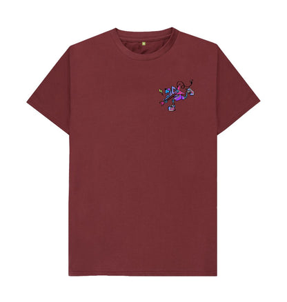 Red Wine Cartoon Character Flying V T-Shirt