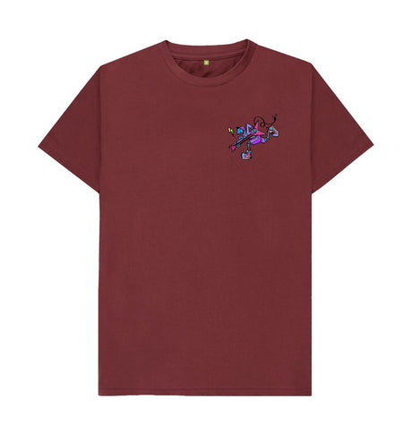 Red Wine Cartoon Character Flying V T-Shirt