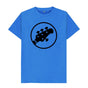 Bright Blue Mens Stingray Guitar head t-shirt