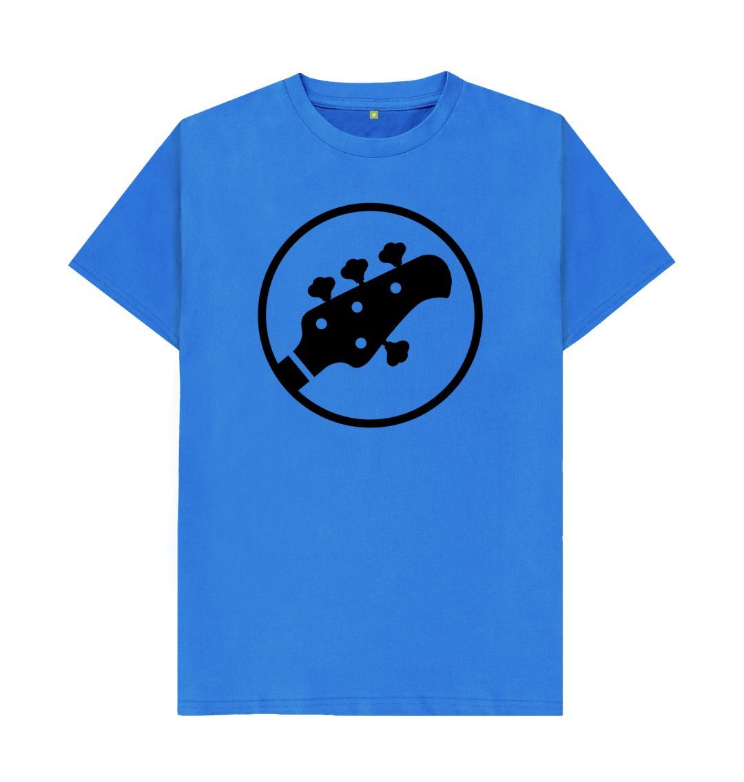 Bright Blue Mens Stingray Guitar head t-shirt