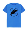 Bright Blue Mens Stingray Guitar head t-shirt