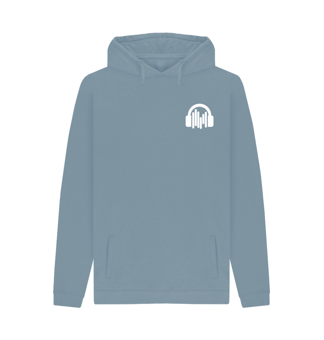 Stone Blue Printed Hoody Front