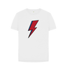 White David Bowie Lightning Bolt Womens T-Shirt