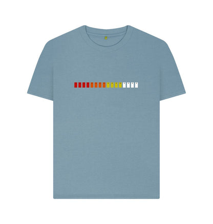 Stone Blue Womens TR-808 Simple Pad T-Shirt