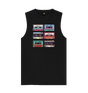 Black Cassette Mix Tape Mens Vest