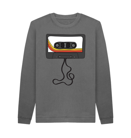 Slate Grey Printed Sweater Front