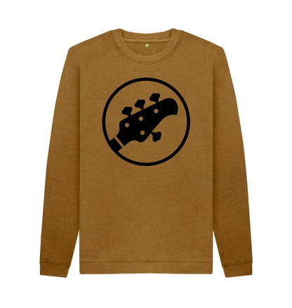 Brown Mens Stingray Guitar Head Sweatshirt