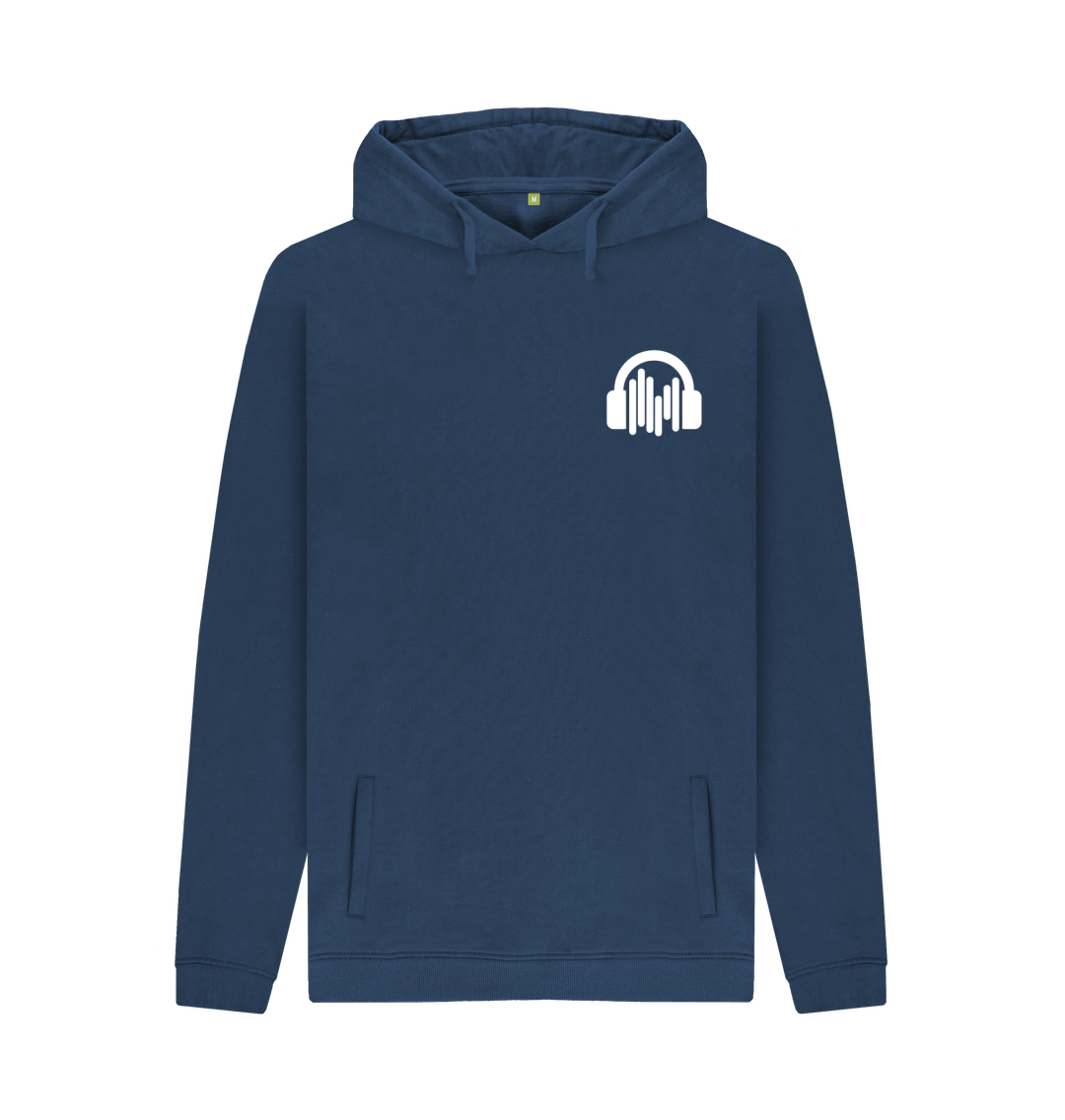 Navy Printed Hoody Front