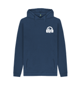 Navy Printed Hoody Front