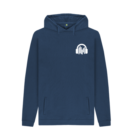 Navy Printed Hoody Front