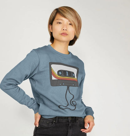 Womens Unwound Cassette Graphic Sweatshirt