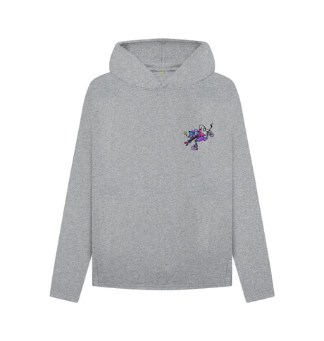 Athletic Grey Womens Cartoon Character Flying V hoodie
