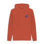 Rust Mens Cartoon Character Flying V Hoodie