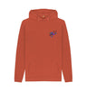 Rust Mens Cartoon Character Flying V Hoodie