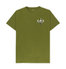 Moss Green Combined Clef Heart Symbol Graphic Mens T-Shirt