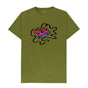 Moss Green Marker Pen Cassette Illustration T-Shirt