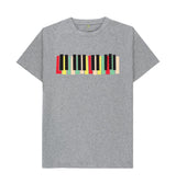Athletic Grey Colourful Keyboard Print T-Shirt