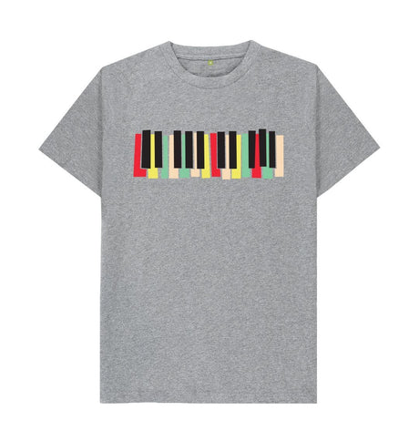 Athletic Grey Colourful Keyboard Print T-Shirt